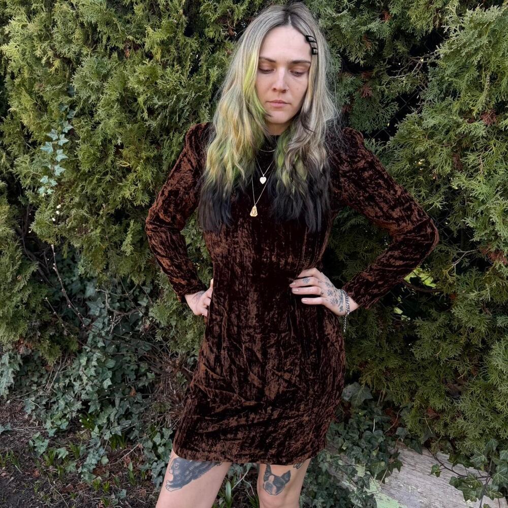 Vintage crushed velvet long sleeve